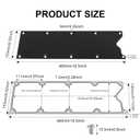 LS Gen 3 Valley Pan Cover Plate Low Profile with Gasket and Seals Compatible with LSX LS1 LM7 LR4 LQ4 LS6 L59 LQ9 LM4 L33 (Black)