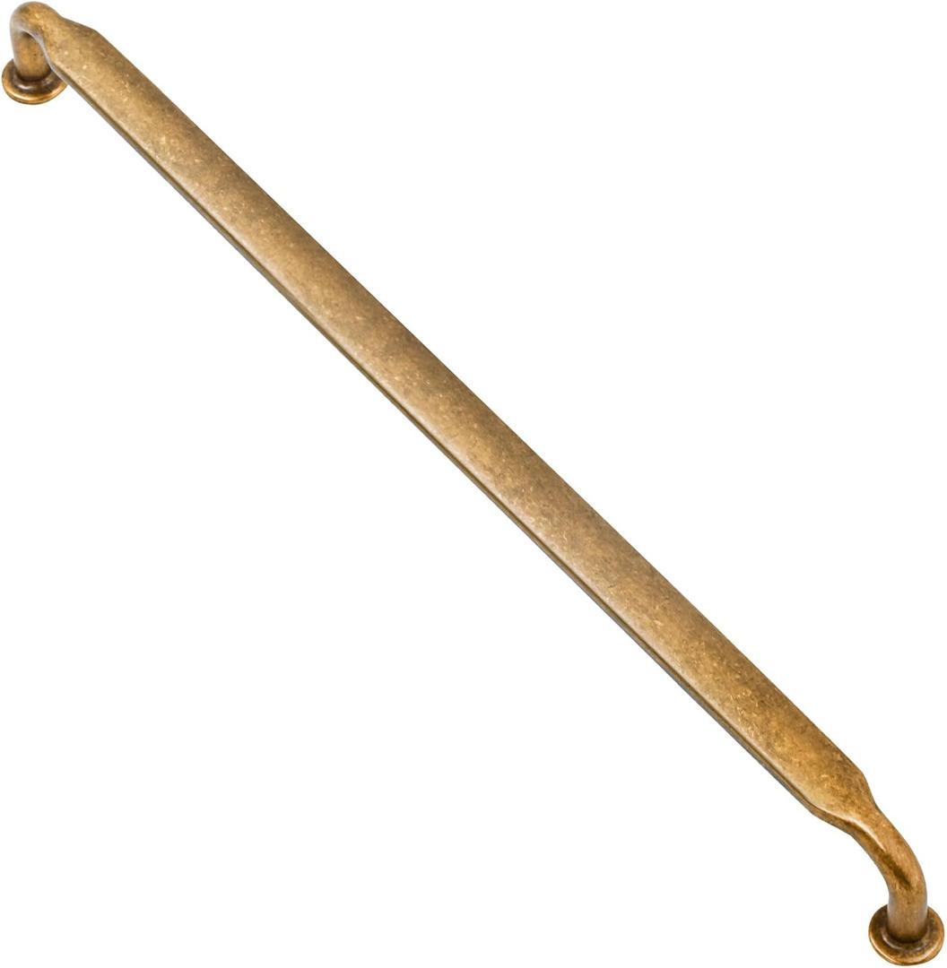 Alzassbg 6 Pack Antique Brass Cabinet Handles, 11-1/3 Inch(288mm) Hole Centers Arch Modern Cabinet Pulls Kitchen Cabinets Hardware for Cabinets and Drawers AL3503AB