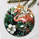 2 x Vibrant Flamingo Christmas Ornaments: Christmas Tree Ornaments & Holiday Decor  Perfect Holiday Presents & Gift Ideas for Friends, Coworker, Family, and Flamingo Lover