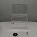 Clear Donation Box with Lock,Ballot Box with Sign Holder,Suggestion Boxes for Fundraising, Tip Jar with Slot for School,Conference 12x8x8.5 inches