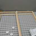 MidWest Homes for Pets Wire Mesh Pet Safety Gate, Dog Gate Expands From 29 - 50 Inches Wide, 32 Inches Tall, Wood, Powder Coated Wire