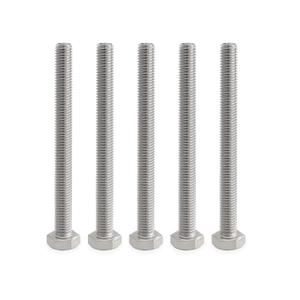 M10 Hex Head Bolt Screw, M10-1.5 x 100mm Stainless Steel 18-8 304 A2-70 Fully Threaded Hex Bolts 5pcs