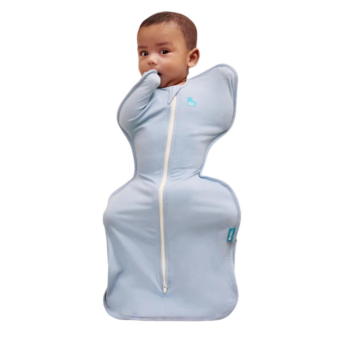 Love to Dream Swaddle UP, Baby Sleep Sack, Self-Soothing Swaddles for Newborns, Snug Fit Helps Calm Startle Reflex, Newborn Essentials must-haves, Lite 0.2 TOG, Sleep Sack, 8-13 lbs, Soft Blue