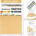 9"x 12" Sketch Book, Top Spiral Sketchbook, 100 Sheets Sketch Pad(68lb/120gsm) Acid Free Drawing Paper Pad, Artist Sketchbook for Drawing, Drawing Notebook for Kids, Illustration, Graffiti