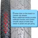 26x2.125 Cruiser Bike Tires: MOHEGIA 2-Pack 26 Inch Folding Tires with Pair Bike Tubes & Tire Levers Replacement Set for Beach Cruiser and Urban Commuting Bicycle