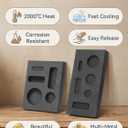 2 Piece MINI Graphite Molds for Casting Gold Silver Aluminum Copper Brass, HOMOMSAE Small High-Purity DIY Metal Ornaments Melting Refining