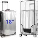 Clear PVC Suitcase Cover Protectors Transparent Luggage Covers Waterproof Wheeled Suitcase Dust Dustproof Travel Luggage Sleeve Protector (18")