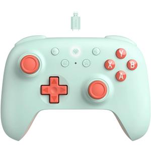 Ultimate Hall Effect Joysticks and Hall Triggers Wired Controller for Windows PC and Android, with Remappable L4/R4 Bumpers, Turbo function & Rumble vibration (Mint)