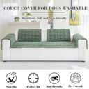 Couch Cover for Dogs Washable, Non Slip Couch Covers for 3 Cushion Sofa Pet Friendly, Fuzzy Pet Couch Cushion Covers for Dog, Thick, Soft for Sofa Protector (Green, 27.6" x 82.7"/70 x 210cm)