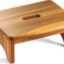 FANATU Wooden Step Stool, 6.5'' One Step Stool for Adults, Wooden Beside Step Support with 550 Lbs Load Capacity,Heavy Duty/Portable/Nonslip/Durable Construction Safe Step Platform for Bedroom/Kitchen