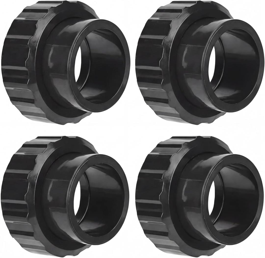 4 Pcs SP1500UNPAK2C Union Connection Kit, 1-1/2-inch Socket by 2-inch Slip Flush Union Connectors Pak Replacement, Compatible with Hayward Pumps/filters and Chlorine Feeders