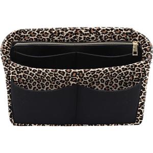 LEXSION Felt Purse Bag Organizer Insert with zipper Bag Tote Shaper Fit Speedy Neverful PM MM (Medium)