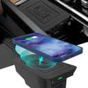 Wireless Charger for Volvo (XC90/S90/V90/XC60/V60/S60) 2017-2025, Automotive Center Console Organizer Wireless Charging Pad for Volvo Accessories 2018 2019 2020 2021 2022 2023 2024