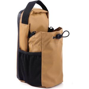 3X Stronger Magnetic Gym Bag - Water-Resistant Fitness Water Bottle Bag for Men and Women, Phone/Wallet Storage for Travel, Sport, Cycling, Workout, Christmas Gifts(Khaki)