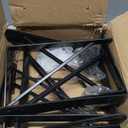 HOME MASTER HARDWARE 10 x 8 in Shelf Brackets, 90 Degree Triangle Wall Mount Angle L Bracket for Floating Shelves, Metal Support w/ Screws, 10 Pack Black