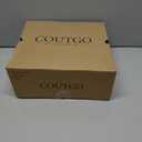 Coutgo Womens Knee High Boots Low Chunky Heel Round Toe Tall Boots Side Zipper Fall Dress Shoes