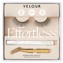 Velour Effortless Lash Kit, False Lashes + Lash Applicator + Eyelash Glue, Reusable 25+ Times, Natural-Looking False Eyelashes, Fluffy & Lightweight No Trim Lashes, Fake Lashes for All Eye Shapes