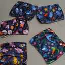 ALVABABY Baby Cloth Diaper 6 Pack with 12 Inserts One Size Cloth Diaper Covers Adjustable Washable Reusable for Baby Girls and Boys (Planet 50)