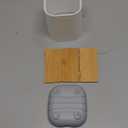 Toothbrush Holder with Bamboo Divider,Detachable for Easy Cleaning Bathroom Countertop Organizer,Plastic 3 Slots Electric Toothbrush and Toothpaste Holders Storage Caddy for Bathroom Vanity,Sink(Grey)