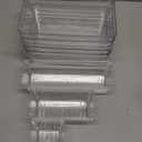 Vtopmart 15 PCS Clear Plastic Drawer Organizers Set, 4-Size Versatile Bathroom and Vanity Organizer Trays, Non-Slip Storage Containers for Makeup, Jewelries, BedroomKitchen Utensils and Office