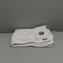 Bedroom Curtains 2 Panels Set, 34 in x 60 in (W x L), Greyish White, Easy Care Solid Thermal Insulated Silver Grommet Light Blocking Room Darkening Drapes for Bedroom/Kids Room