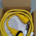 Marinco 199116 Cordset, 30A 125V, 12', Yellow