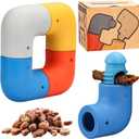 2 x Dog Puzzle Toys Bully Stick Holder & Treat-Dispensing Function Natural Rubber Chew Toys for Dogs Boredom Busters Dog Toys chewers for Medium & Large Breeds (1)