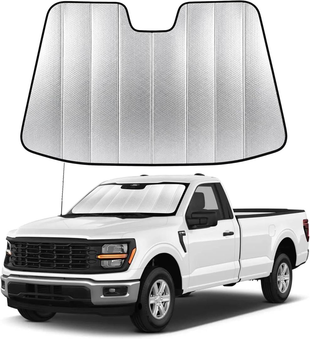 EcoNour Foldable Sun Shade Fit for Ford F150 2021-2024 2025 2026