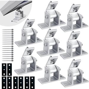 Solar Panel Mounting Brackets, 8PCS Adjustable RV Solar Panel Mount, Tilt Angle 10-60 Roof Mounting Kit for Solar Panels 400 W, 500 W