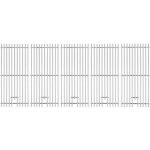 Charbrofire 16517 Grill Grates Replacement Parts for Bull 5 Burner Grill Parts Bull Angus 57568 57569 57568CE 57568AGA 57569CE 65073 Lion Premium 90000 90000 Stainless Steel Cooking Grates 5 Pieces (19 1/4 x 37 1/2 for 5pcs grates)