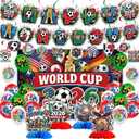 World Soccer Cup 2026 Party Decoration, Complete Celebration Kit, Party Supplies for Football Fans, World Soccer 2026 Celebrations