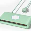 145W USB C Charging Station for Multiple Devices,6 Port USB C Hub Charger,Multi USB Charger Block for Laptop MacBook,HP,iPad,iPhone,Samsung,(Green, 145w)