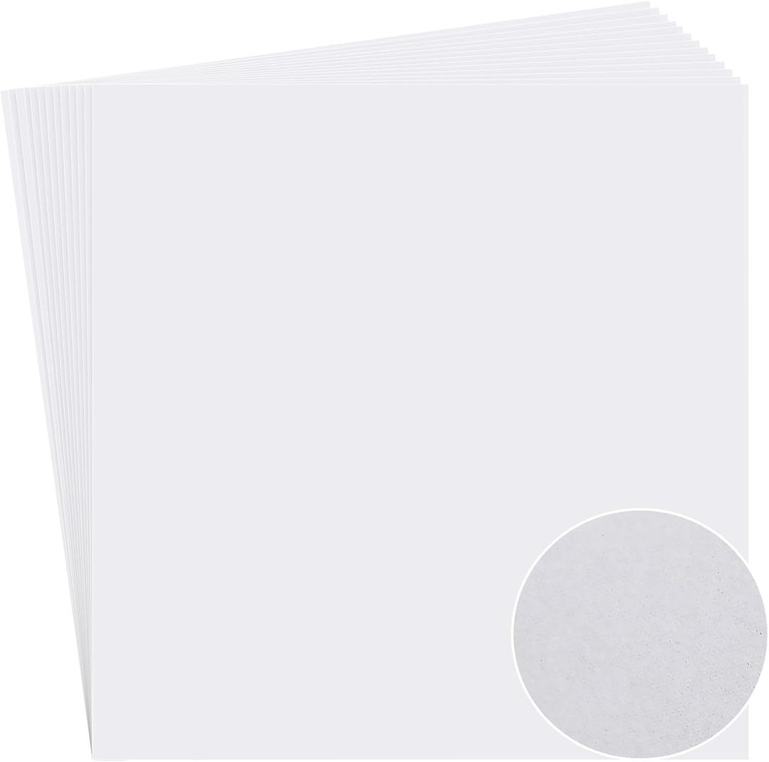 Fuyoooo 100 Sheets of Artist Teabag Paper for Mixed Media Art 16.5''x16.5'' Large Wet Strength Tissue White Handmade Paper DIY Art Craft Supplies for Printmaking Collage Cyanotype Painting