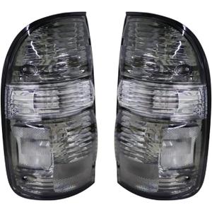 Rear Brake Tail Lights Assembly Replacement for Toyota Tacoma Truck 2001-2004 Smoked Housing Driver and Passenger Side Tail Lamps 8156004060 8155004060