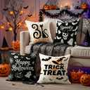 Halloween Throw Pillow Covers 20x20 inch Set of 4