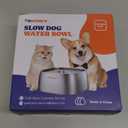 Pawtners All Stainless Steel Dog Water Bowl No Spill,135oz Anti-Splash Dog Bowl with Non-Slip Base, Spill Proof for Medium Large Messy Drinkers, Slow Drinking, Slobber Stopper,Easy to Clean (Silver)