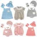 DC-BEAUTIFUL 6 Set Clothes Gift for Infant, Girl Baby, 14 Inch -18 Inch Includes Doll Outfits Dress Hat Socks, Total 14 Pcs Onesies Clothes Pajamas Costumes