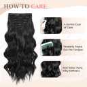 Fliace Clip in Hair Extensions for Women Brown with Blonde Highlights Long Wavy Hair Extensions Clip Ins 6PCS 20 Inch Synthetic Soft and Natural Thick Hair Pieces for Women