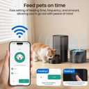 Automatic Cat Feeder and Water Fountain 2-in-1, Smart Timed Cat Food Dispenser with 2.4G WiFi APP Control, Automatic Dog Feeder and Water Dispenser with 10s Voice Recorder for Cats Small Dogs