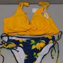 CUPSHE Women's Bikini Swimsuit Front Cross Lace Up Two Piece Bathing Suit Size XL