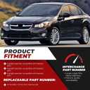 Nakkaa Fog Light Assembly Compatible with Impreza 2012-2014 with Passenger and Driver Side Front Lamp Cover 57731FJ000 57731FJ010