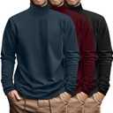 Blue Black Red Long Sleeve Turtle Necks Size XL