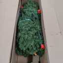 National Tree Company 9 ft Pre-Lit Dunhill Fir Artificial Christmas Tree, 900 LED Lights, 4,026 Tips, Foot Pedal, 10 Light Functions, Includes Stand, Green