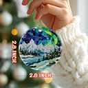 Mountain Landscape Ornament, Christmas Ornament Christmas Tree Decor, Holiday Decoration, Stocking Stuffer, Festive Gift Idea, Gifts for Nature Lover, Mountain Lover, Friends, and Family