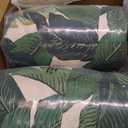 2 x LVTXIII Outdoor Tufted Low Back Cushions, Solid Fluffy Seat and Back Chair Cushion with Ties, Patio Replacement Rocking Chair Cushion for Outdoor Furniture Use, 21 W x 21D, 2 Pack, Swaying Palms Green