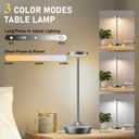 2 Pack LED Cordless Table Lamp RechargeableOutdoor Battery Operated Desk Lamp Touch 3 Color Dimming Portable Waterproof Night Light for Patio/Restaurant/Dining/Home (Chrome)