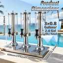 2.4 Gallon Beverage Dispenser, Hot & Cold Drink Dispenser with Stand & Drip Trays, Commercial Water Pitcher with Leakproof Spigot & Ice Core for Parties, Weddings, Buffets, Beer Serving