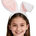 Joyline Cute Bunny Headband for Women GirlsFluffy Rabbit Ear Hairband Costume Accessories Easter Birthday Party Favors Gifts