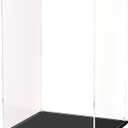 Clear Acrylic Display Case, Self-Assemble Showcase for Collectibles, Action Figures, Dolls- Alternative Glass Box for Commemorative Gifts (7x7x12inch,18x18x30 cm)