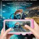 Waterproof Phone Case for Snorkeling - Underwater Touchscreen Housing, Universal Underwater Photo&Video Diving Case for iPhone 17/16/15/14 Pro Max Samsung Galaxy S25/S24 Ultra Up to 6.9'' Purple